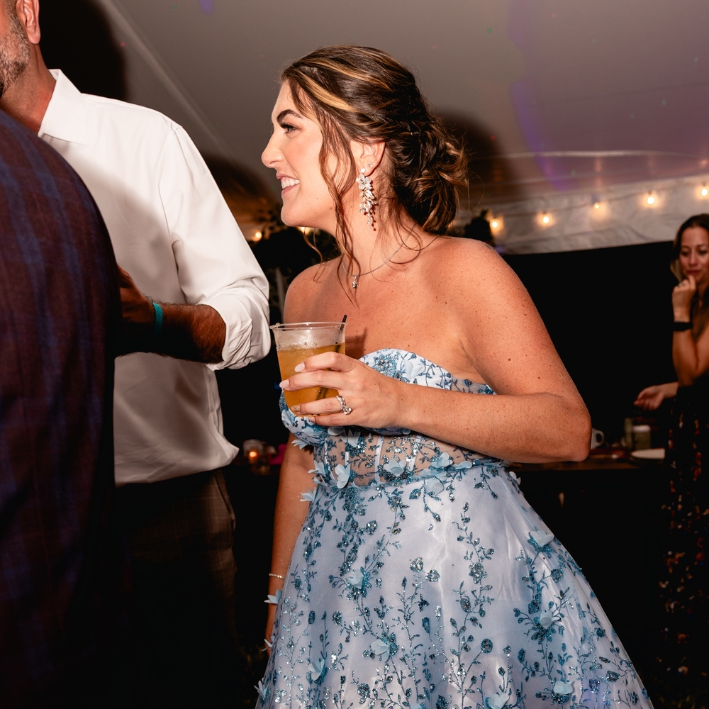 Ladivine Blue Floral Off-Shoulder Dress - Picture 2 of 4